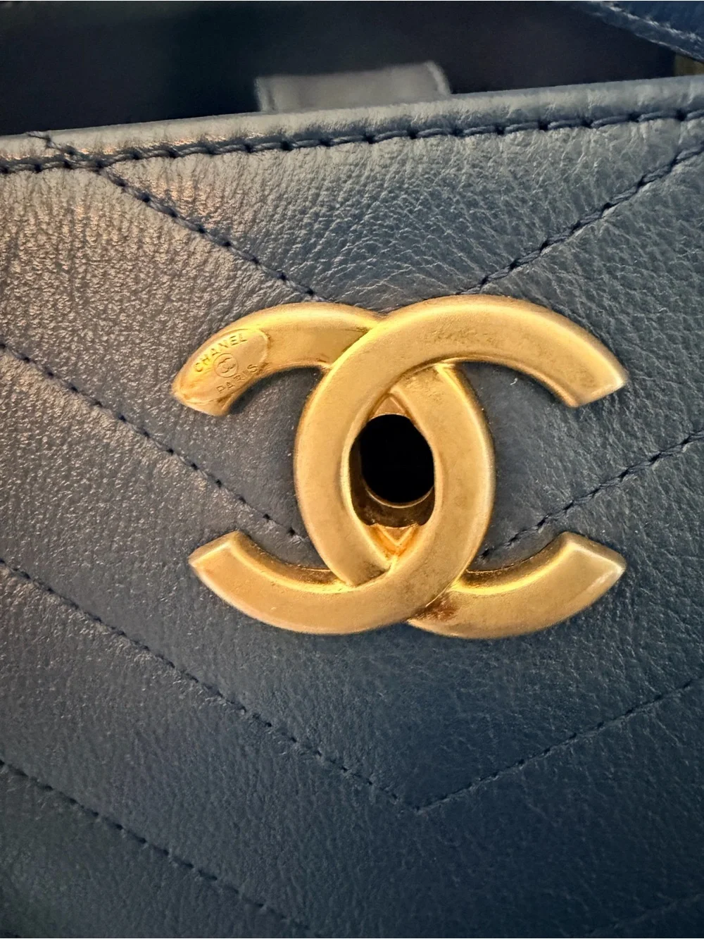 Chanel Chevron Python Chic Small Shopping Tote | 2018 Series